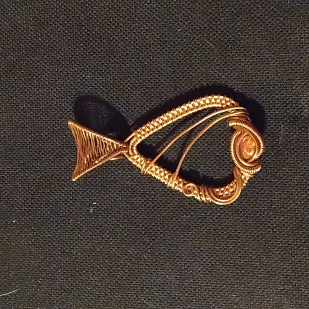 Wire wrapped pendant